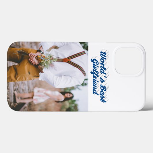 Girlfriend photo sea blue script Case-Mate iPhone case (Achterkant (horizontaal))