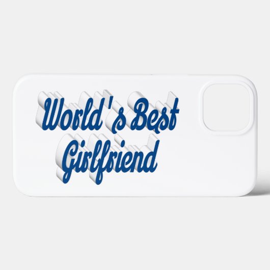 Girlfriend sea blue script Case-Mate iPhone case (Achterkant (horizontaal))