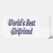 Girlfriend with gray typography Case-Mate iPhone case (Achterkant (horizontaal))