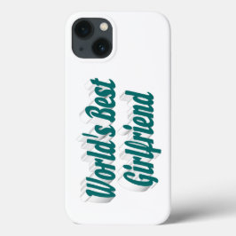 Girlfriend with green typography Case-Mate iPhone case