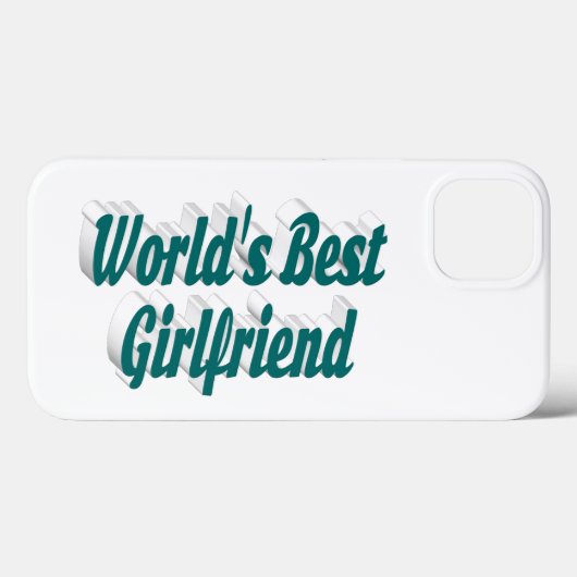 Girlfriend with green typography Case-Mate iPhone case (Achterkant (horizontaal))