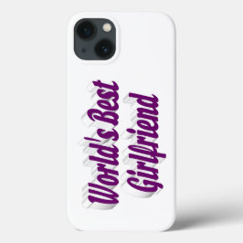 Girlfriend with purple typography Case-Mate iPhone case