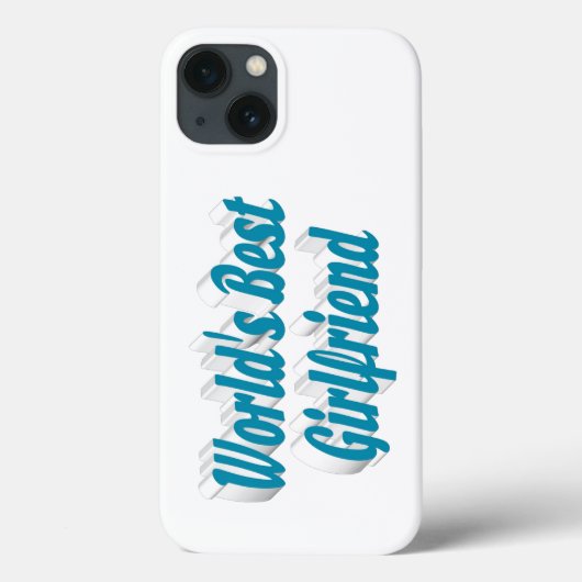 Girlfriend with sky blue typography Case-Mate iPhone case (Achterkant)