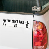GirlGun WE NOEMEN NIET 911 Bumpersticker (Op Truck)