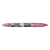 Girlie Black en Hot Pink Camo Zwarte Inkt Pen (Achterkant)