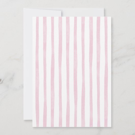 Girlie Bow 1e 2e 3e Verjaardag Elegant Minimalist Kaart (Achterkant)