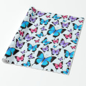 Girlie Butterfly Butterflies Elegant Fun Cadeaupapier (Uitgerold)