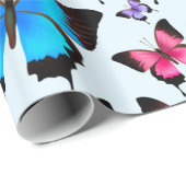 Girlie Butterfly Butterflies Elegant Fun Cadeaupapier (Rol Hoek)