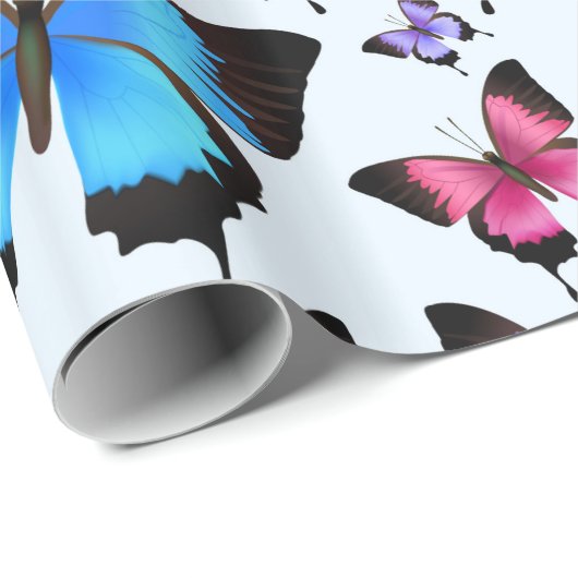 Girlie Butterfly Butterflies Elegant Fun Cadeaupapier (Rol Hoek)