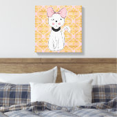 Girlie Cat Wrapped Canvas Print (Insitu (Slaapkamer))