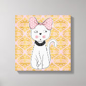 Girlie Cat Wrapped Canvas Print (Voorkant)