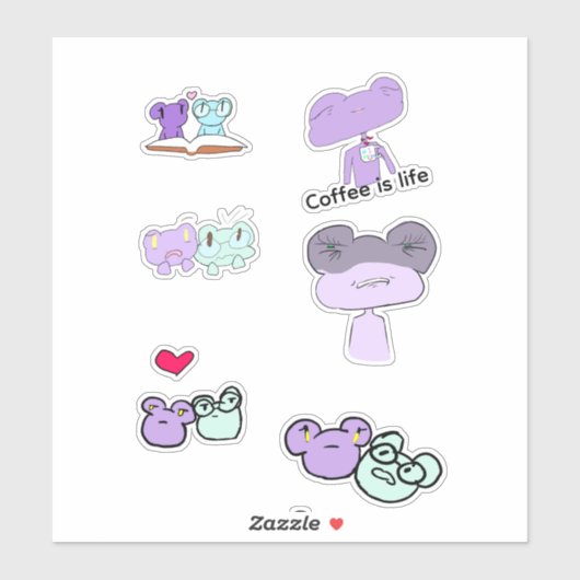 Girlie de kikker sticker sheet (Vel)