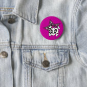 Girlie Emo Skull Ronde Button 5,7 Cm (In situ)