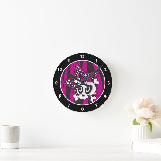 Girlie Emo Skull Ronde Klok (Huis)