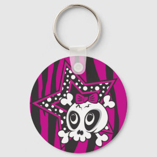 Girlie Emo Skull Sleutelhanger