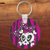 Girlie Emo Skull Sleutelhanger (Voorkant)