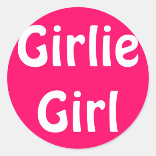 Girlie Girl Ronde Sticker