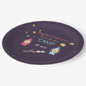 Girlie Glamping Party gepersonaliseerd Papieren Bordje (Gekanteld)