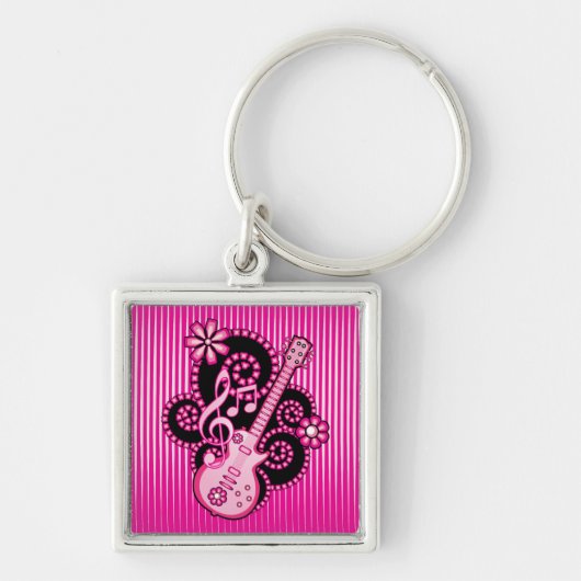 Girlie Guitar Sleutelhanger (Voorkant)