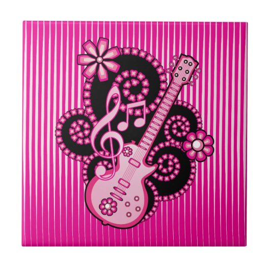 Girlie Guitar Tegeltje (Voorkant)