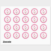 Girlie Ice Cream Cone Verjaardagsfeestje Sticker (Vel)