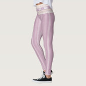  Girlie Lila Design Lace Border Yoga Leggings (Links)