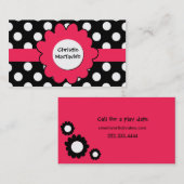  Girlie Play Date Card Contactkaartje (Voorkant / Achterkant)