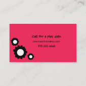  Girlie Play Date Card Contactkaartje (Achterkant)