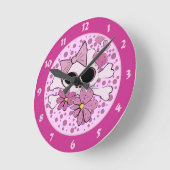 Girlie Punk Skull Ronde Klok (Hoek)
