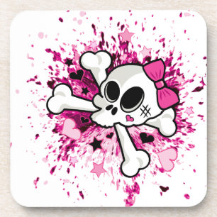 Girlie Skull Drankjes Onderzetter