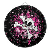 Girlie Skull en Crossbones Dartbord (Voorkant)