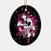 Girlie Skull Keramisch Ornament (Rechts)
