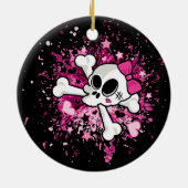 Girlie Skull Keramisch Ornament (Achterkant)