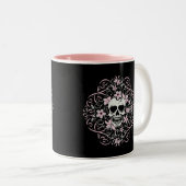 Girlie Skull Tweekleurige Koffiemok (Voorkant rechts)
