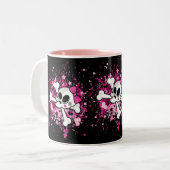 Girlie Skull Tweekleurige Koffiemok (Voorkant links)