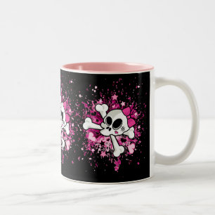 Girlie Skull Tweekleurige Koffiemok