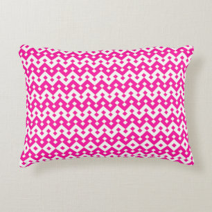 Girlie Snoep Pink and White Accent Pillow, Cushion Kussen