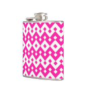Girlie Snoep Pink en White Geometric Hip Flask Heupfles (Links)