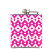 Girlie Snoep Pink en White Geometric Hip Flask Heupfles (Achterkant)