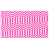 Girlie Snoep Pink en White Zigzags Tablecloth Tafelkleed (Voorkant (Horizontaal))