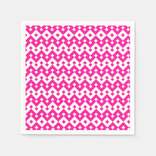 Girlie Snoep Roze en wit papier Cocktail servetten