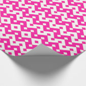Girlie Snoep roze, wit geometrisch inpakpapier (Hoek)