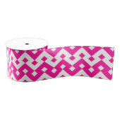Girlie Snoep Roze, Wit Zigzags Grosgrain Lint (Spoel)
