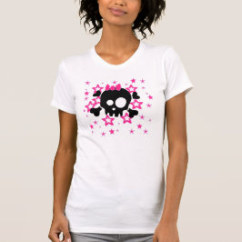 Girlie zwart schedel Cartoon T-shirt