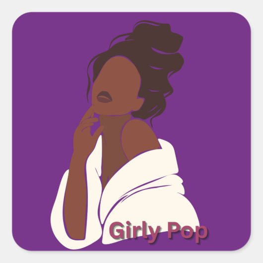 Girlige Pop-stickers Vierkante Sticker (Voorkant)
