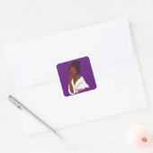 Girlige Pop-stickers Vierkante Sticker (Envelop)