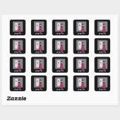 Girlige popstickers vierkante sticker (Vel)