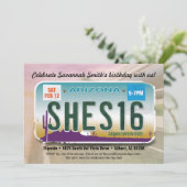 Girl's 16e verjaardag Arizona Kaart (Staand voorkant)