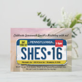 Girl's 16e verjaardag Pennsylvania Kaart (Staand voorkant)