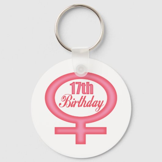 Girls 17th Birthday Gifts Sleutelhanger (Voorkant)